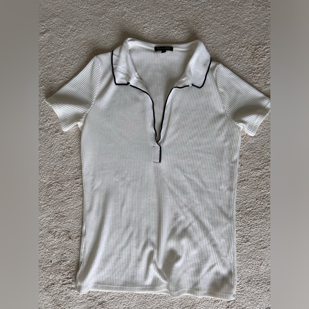 Massimo Dutti - White knit top - size S